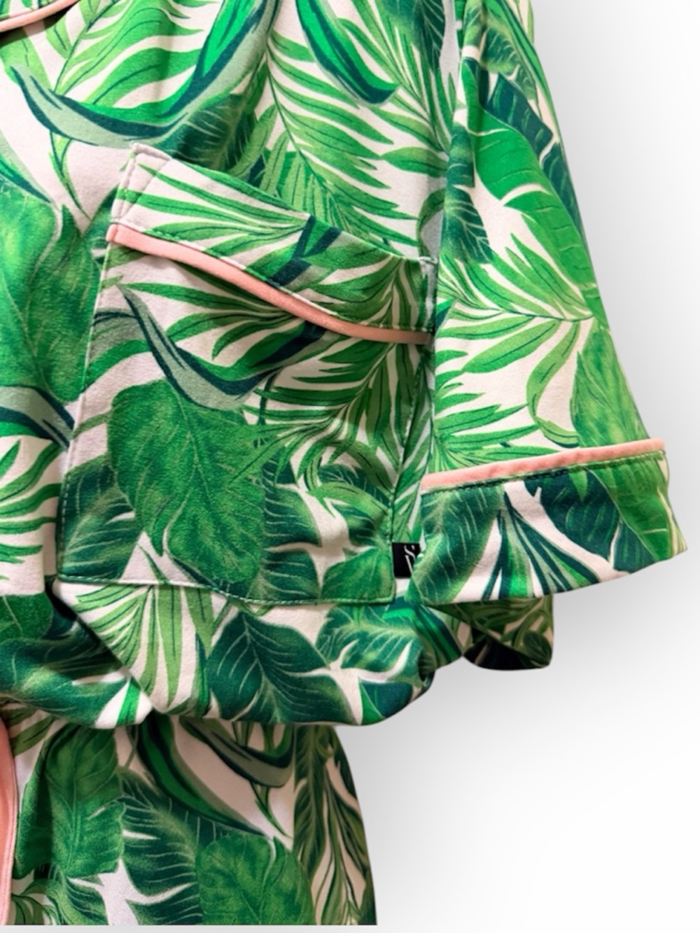 NWT Women's Simply Vera Vera Wang Tropical Theme Palm Trees Pajama Set XXL - Picture 5 of 7